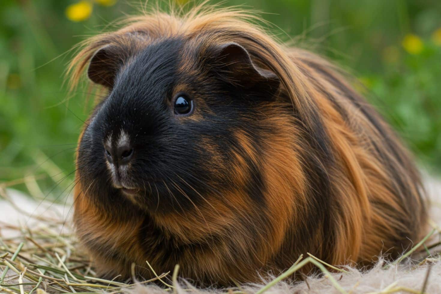 porquinho da índia de pelos longo